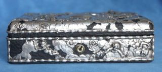 Antique MAUSER Sterling Silver Historical Dallas GASTON Angels Jewelry Box KEY 2