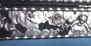Antique MAUSER Sterling Silver Historical Dallas GASTON Angels Jewelry Box KEY 7