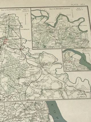 Antique Civil War Map Defenses of Richmond Virginia 1864 3