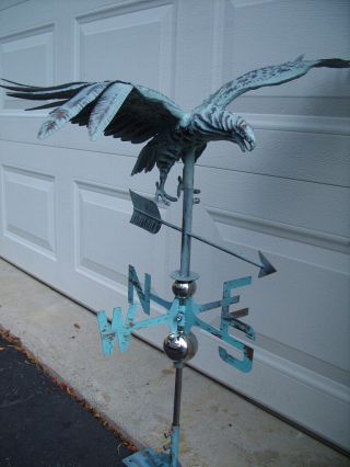 3d Eagle Weathervane Antique Copper Finish Weather Vane Hand Crafted