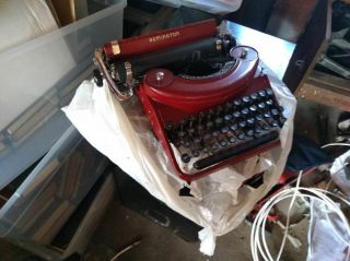Remington Ancient Red Typewriter