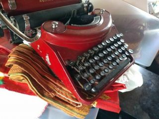 remington ancient red typewriter 4