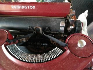 remington ancient red typewriter 5