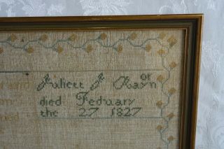 Antique 18th Century Family Record Sampler from York Raynor Family 2