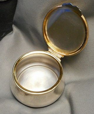 Buccellati Sterling Silver Small Hinged Powder Box w/Mirror Tiger Relief on Lid 3