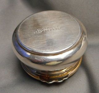 Buccellati Sterling Silver Small Hinged Powder Box w/Mirror Tiger Relief on Lid 5