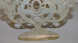 Antique sheet music stand collectible cast iron silver plated holder vintage 8