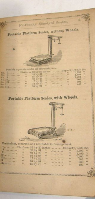 ANTIQUE 1870 ' S FAIRBANKS SCALE ILLUST ADVERTISING BOOKLET RAILROAD PLATFORM COAL 3