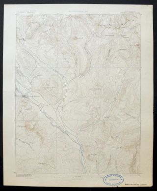 1893 Crested Butte Colorado Gunnison NF Antique USGS Reconnaissance Topo Map 2
