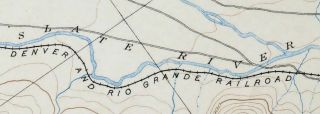 1893 Crested Butte Colorado Gunnison NF Antique USGS Reconnaissance Topo Map 4