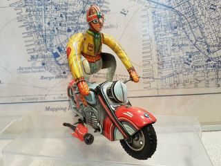 TIN TOY goso GÖSO goeso FRICTION MOTORCYCLE Acrobat - Germany 6