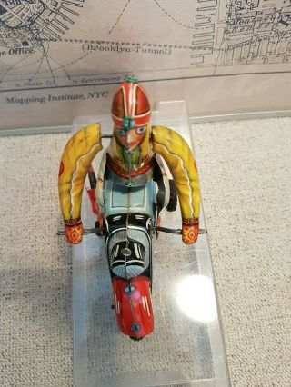 TIN TOY goso GÖSO goeso FRICTION MOTORCYCLE Acrobat - Germany 8