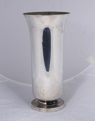 Lurelle Guild International Giftware Vase Machine Age Art Deco Silver Plate
