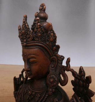 30CM Large Fine Antique Chinese Bronze or Copper Statue Buddha 9