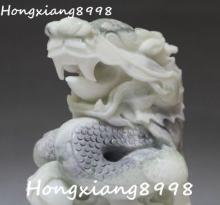 Top China Lantian Jade Carving Dragon Dynasty imperial Seal Stamp Signet Statue 2