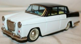 1960 ' s Vtg Bandai Japan MG MAGNETTE SEDAN Tin Friction British Toy Car 2