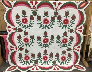 Missouri Rose,  Prairie Flower Applique Quilt