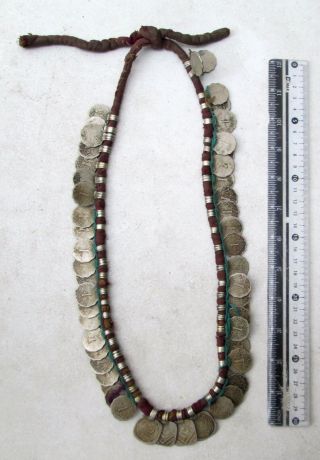 Stunning Old Tharu Hill Tribe Silver & Coin Necklace Handmade