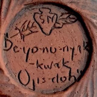 Mohawk Tribe Indian Six Nations Ceramics Rare Vintage Pottery Art Vase Ojis Doh