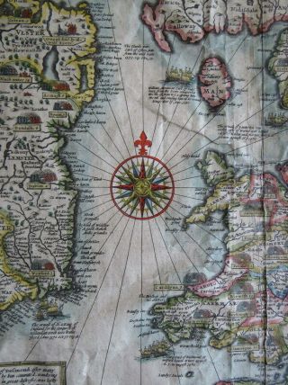 JOHN SPEED MAP c1627 INVASIONS ENGLAND & IRELAND Engraved ARMADA Civil Wars 6