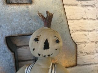 PRIMITIVE HALLOWEEN FALL STANDING PUMPKIN BOY DOLL DECOR 4