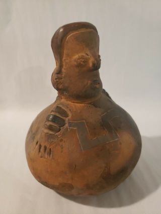 PRE - COLUMBIAN TERRACOTTA FIGURE NAYARIT MEXICO POTTERY VESSEL JAR / 6 