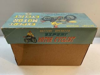 Vintage Tin Toy Motorcycle & Rider 6