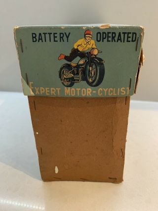 Vintage Tin Toy Motorcycle & Rider 9