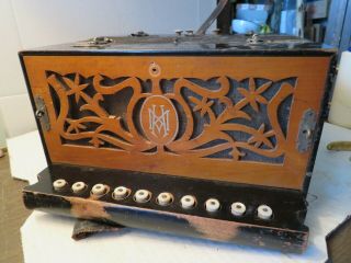 Vintage Hohner No 460 Vienna Folk Diatonic German 10 Button Accordion Key Of A