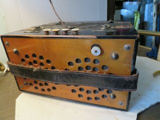 Vintage Hohner No 460 Vienna Folk Diatonic German 10 Button Accordion Key of A 3