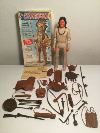 MARX JOHNNY WEST BEST OF THE WEST ACTION FIGURE ACCESSORIES CHIEF CHEROKEE BOX 12