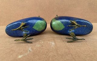 Antique Pair Cloisonne Quail 18th - 19th C 5