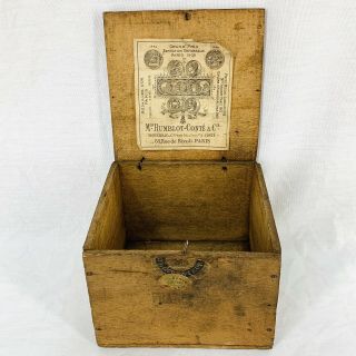 Exposition Universelle Paris 1900 Antique Wood Box Conte Crayon Inventor 4 " X 4 "
