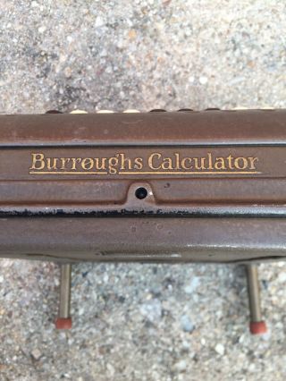Vintage Burroughs 10 Column Calculator mechanical adding machine 1915 - 35 2