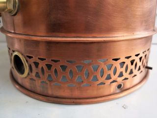 Antique Victorian Benham & Son Wigmore Copper Water Tea Coffee Urn Boiler Lid 12