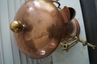 Antique Victorian Benham & Son Wigmore Copper Water Tea Coffee Urn Boiler Lid 4