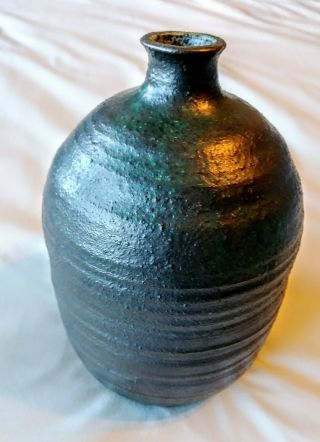 Eleanor Heller Weed Pot Irridescent Glaze Art Pottery Vase Mcm 6 ",  Noted Artist
