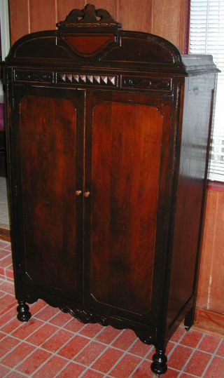 ANTIQUE WALNUT ARMOIRE 2