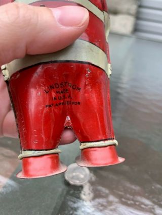 Vintage Tin Santa Wind Up Toy by Lindstrom Made in USA 6