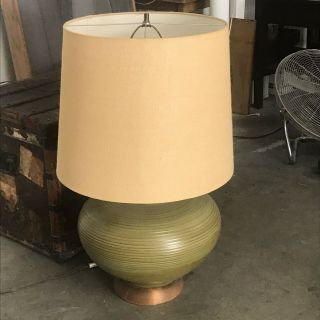 Big Ceramic Mid Century Modern Retro Lamp With Massive Shade La Local Pick Up