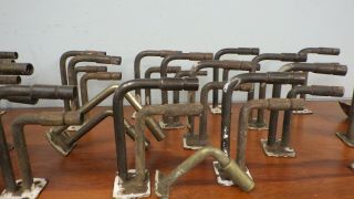 Antique Vintage Brass Gooseneck Curtain Rod Brackets 28 PC 26 Are Double 4