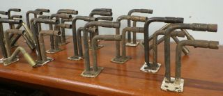 Antique Vintage Brass Gooseneck Curtain Rod Brackets 28 PC 26 Are Double 5