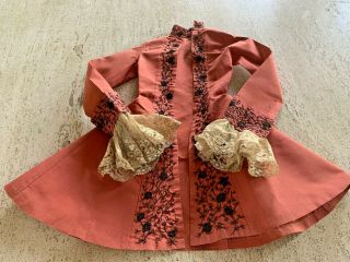 RARE PARISIAN MARIONETTES JACKET.  ANTIQUE SILK,  LACE & METAL THREAD EMBROIDERY 12