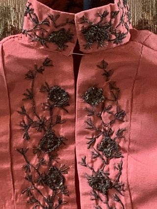 RARE PARISIAN MARIONETTES JACKET.  ANTIQUE SILK,  LACE & METAL THREAD EMBROIDERY 5