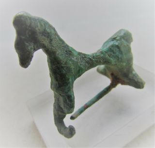 Scarce Ancient Roman Bronze Horse Shaped Fibula Brooch Authentic Artefact