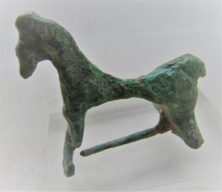 SCARCE ANCIENT ROMAN BRONZE HORSE SHAPED FIBULA BROOCH AUTHENTIC ARTEFACT 2