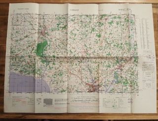 Wwii - British/us Map - France - Lorient - War Office 1943