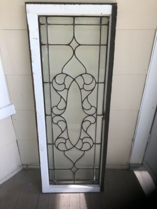 Tall Antique Leaded Glass Window