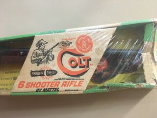 Vintage Toy Cap Gun Mattel 1961 Colt Six Shooter Rifle 2