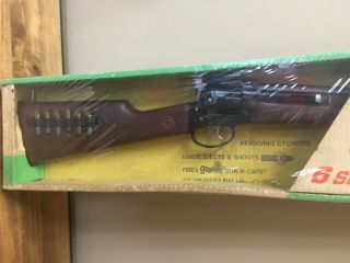 Vintage Toy Cap Gun Mattel 1961 Colt Six Shooter Rifle 3